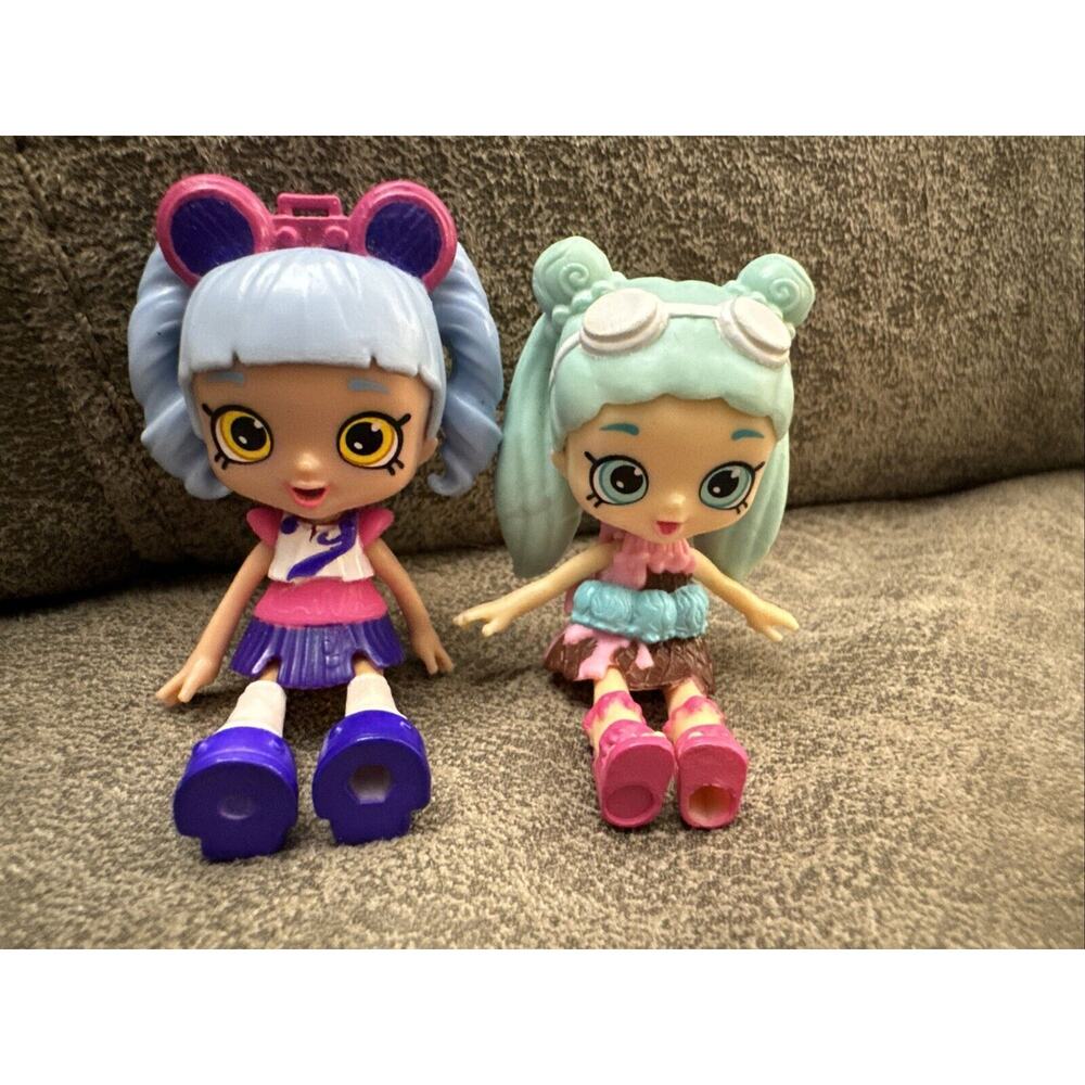 Shopkins Shoppies Mini Doll Lot Blue Mint Green Hair Dessert Theme Figure Kawaii - Picture 6 of 7